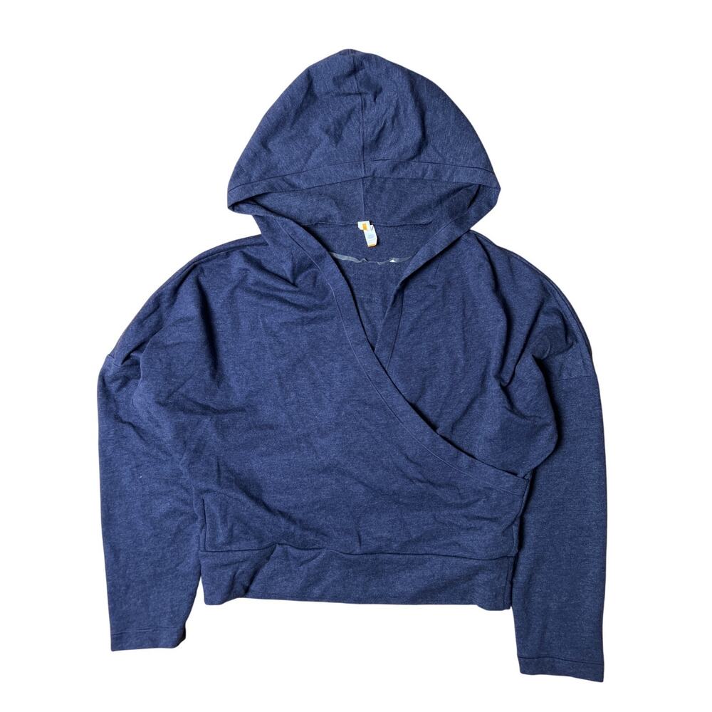 Lucy Activewear Pull-Over Indigo Blue Hoodie Sweatshirt Women Small